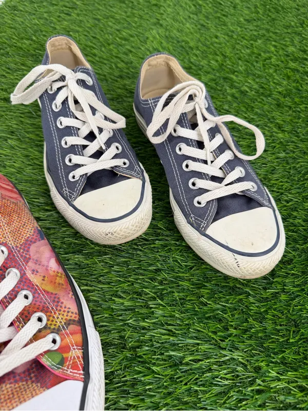 Converse Blue & Pink Digital Floral Ankle Low Lace Up Casual Sneaker - Image 3