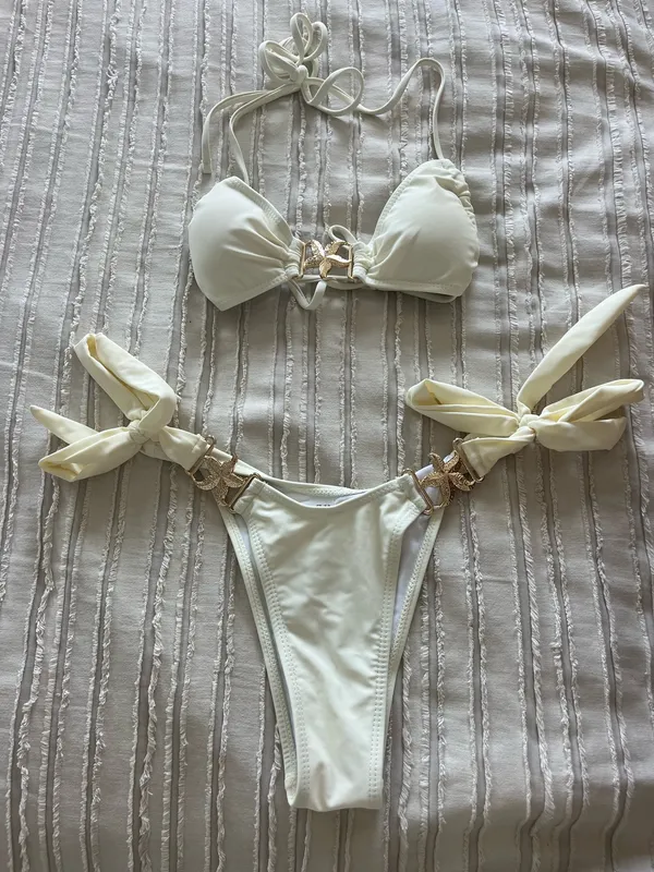White Bikini Shein Set - Image 2