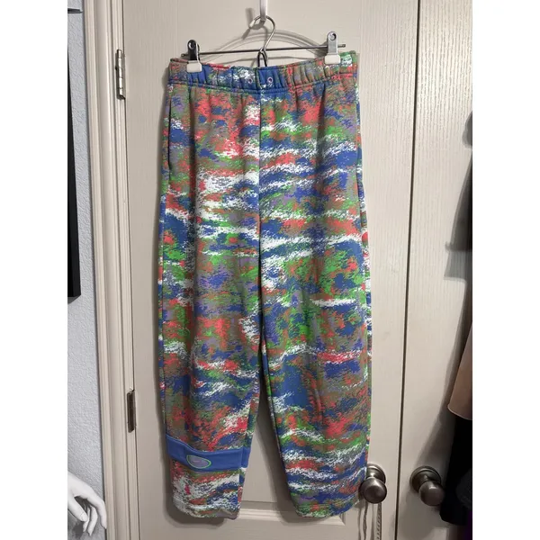 Nike‎ Essential Fleece Joggers Abstract Digital Print Streetwear Dopamine Retro - Image 2
