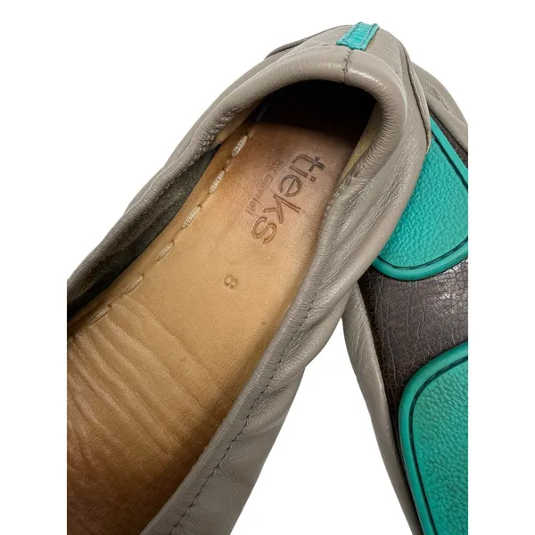 Tieks Taupe Leather Ballet Flats Foldable Travel Comfort Shoes Women 8 - Image 14