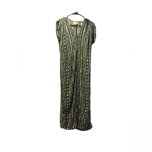 Anthropologie porridge 100% rayon green / white maxi dress size xsmall. - Image 3
