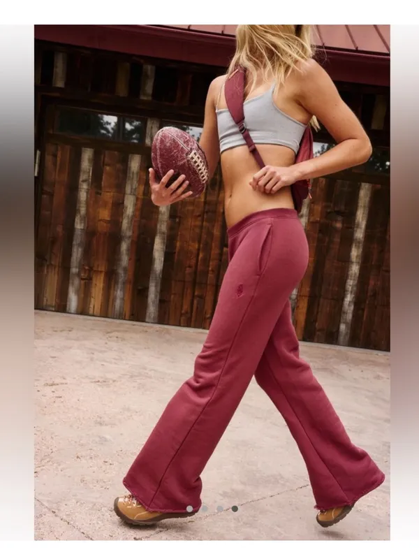 Free People Movement Stance Flare Sweatpants in Clove - Image 3
