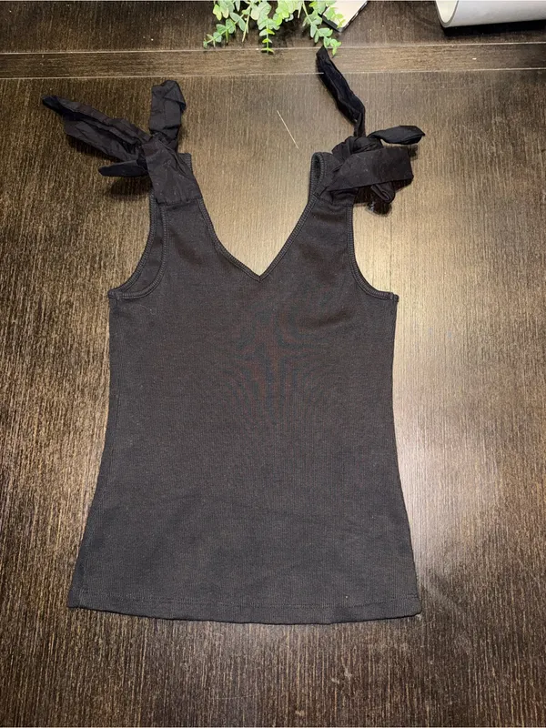 Maeve Black Bow Tie Tank Size Small - Image 4