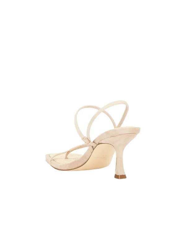 Steve Madden Locke Sandals in Taupe Raffia Tan 7.5 with box Womens high heels - Image 3