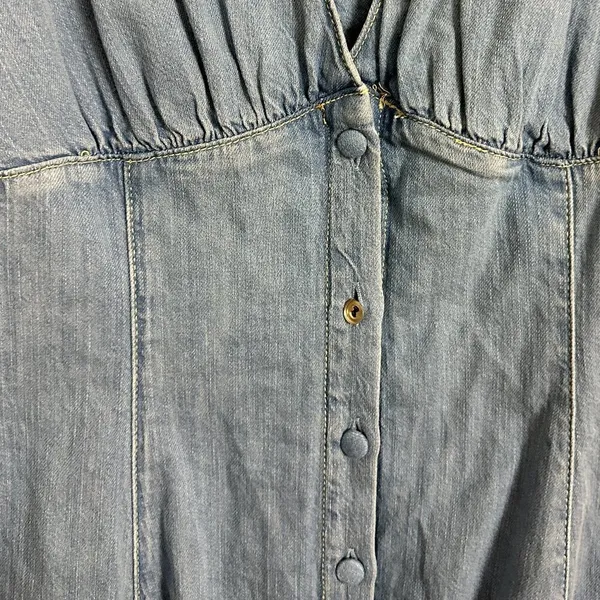 REFORMATION Sebastien Denim Midi Dress in Savannah Size US 6 NWT - Image 10