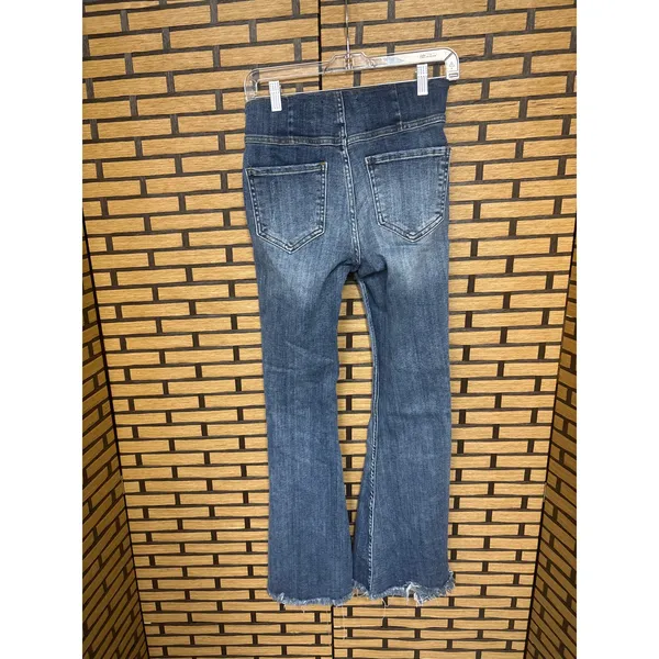 Risen Pull‎ On Flare Leg Jeans Size 5 Blue - Image 2