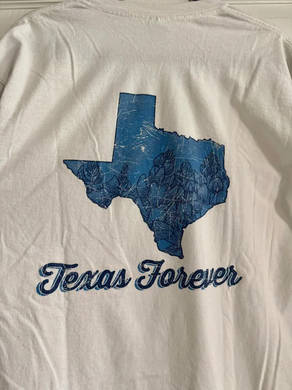 Gamma Phi Beta Texas Forever Long Sleeve Shirt White Size L - Image 4