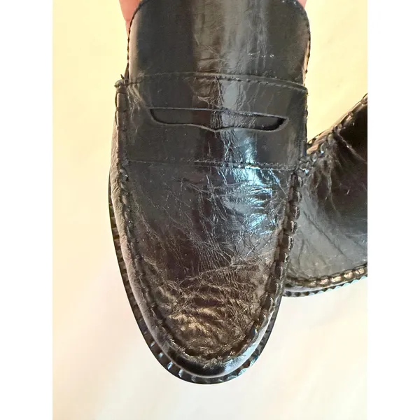 NWOB Dolce Vita Havan Loafer Mule in In Midnight Crinkle Patent Women's sz. 7.5 - Image 7