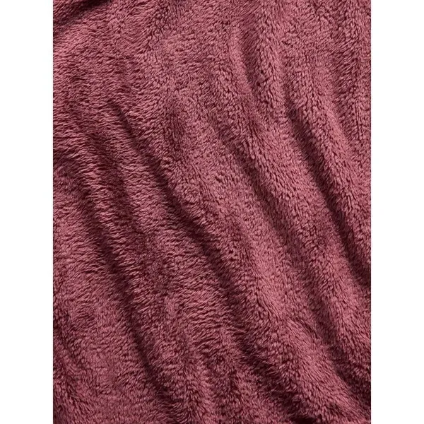 Athleta Double Cozy Karma Funnel Neck Burgundy Boxy Fit Medium - Image 13