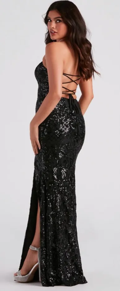 Black Strapless Windsor Dress - Image 3