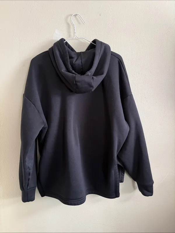 Under Armour Black Hooded Sweatshirt Loose Extra Soft Fleece - Image 3