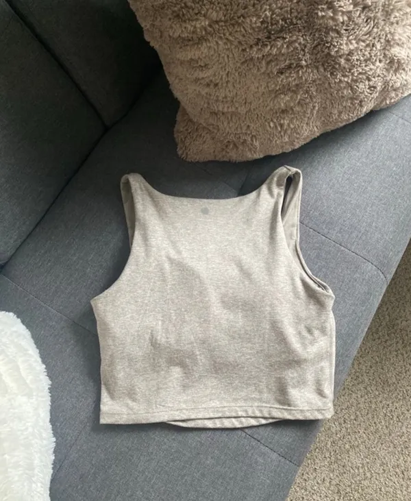 Workout top with built in bra Gray Size XS - Image 5