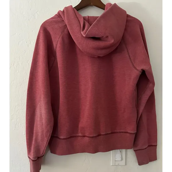 Vintage Y2K Abercrombie & Fitch "Rowing Team" Hoodie Sweatshirt Washed Red XL - Image 5