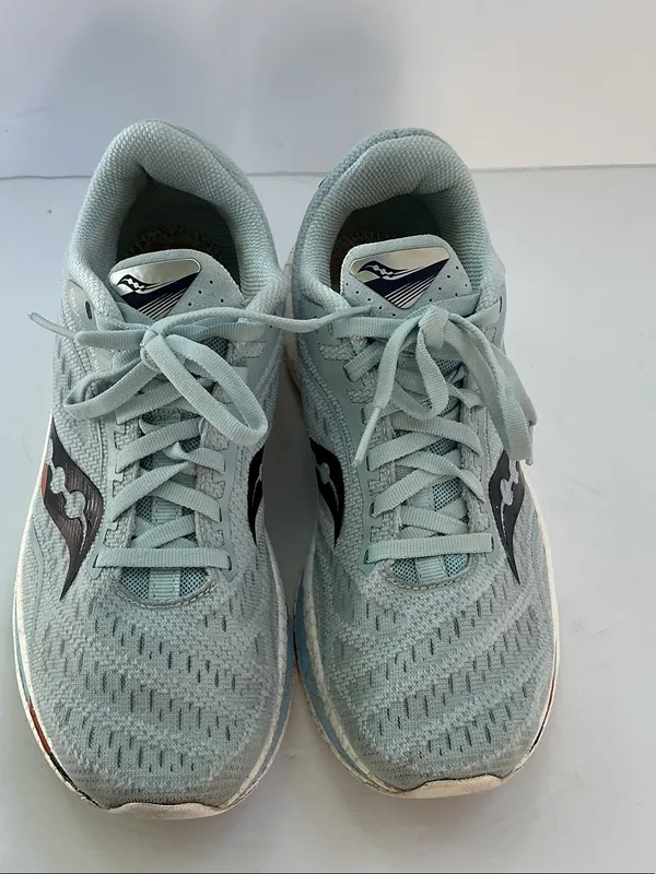 Saucony Women's Light Blue Athletic Running Shoes with Black and Rust Accents - Image 6