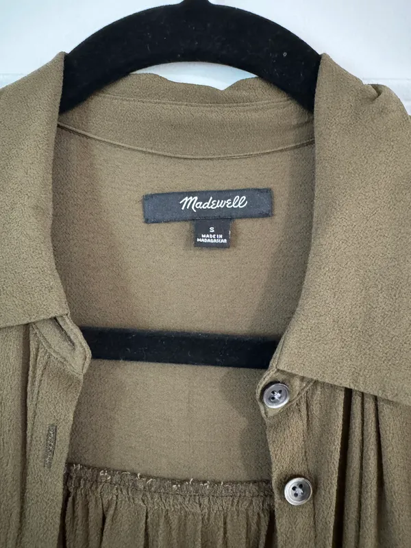 Madewell Olive Green Central Shirt - Image 4