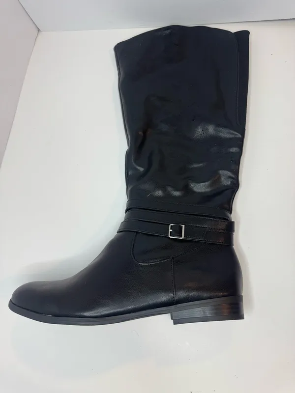 Style & Co Black Vegan Leather Tall Boots Womens Size 9.5_aM - Image 5