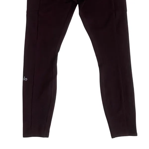 Alo Yoga Women XS‎ Plum Burgundy Cargo Pocket Drawstring Leggings Sweatpants - Image 7