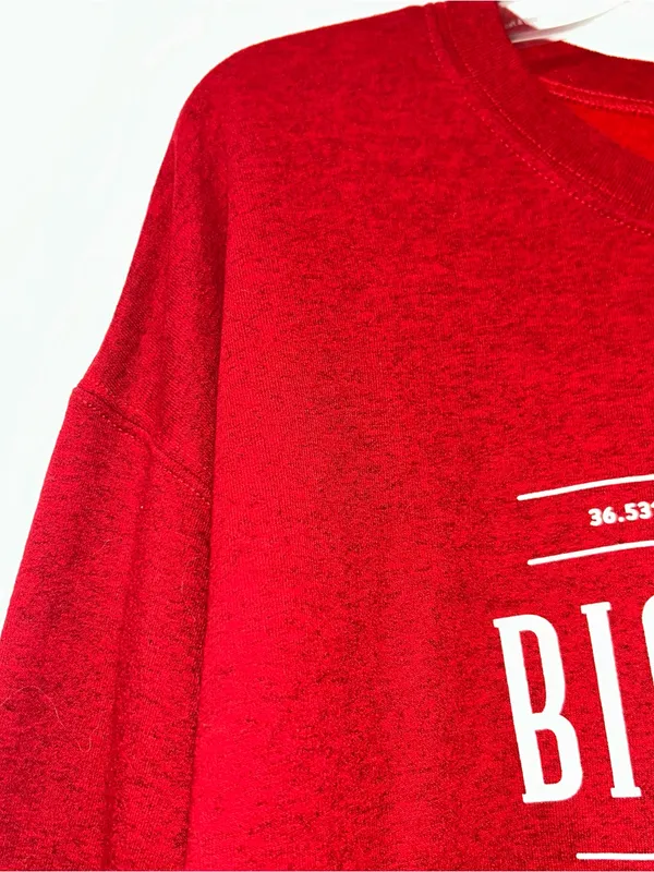 Big Cedar Crewneck Sweatshirt Women’s Large Red - Image 2