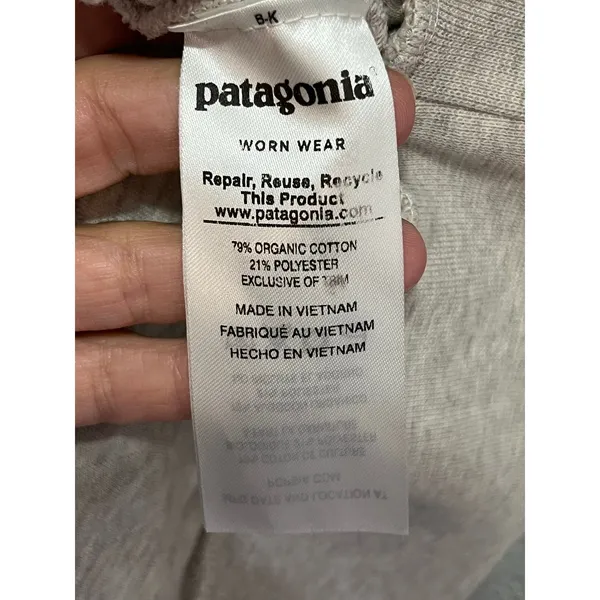 Patagonia Women’s Organic Cotton Quilt Snap-T Pullover Birch White Navy Small - Image 6