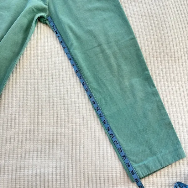 Alfred Dunner Vintage Seafoam Green Women's Corduroy Pants Made in USA Size 8 - Image 10