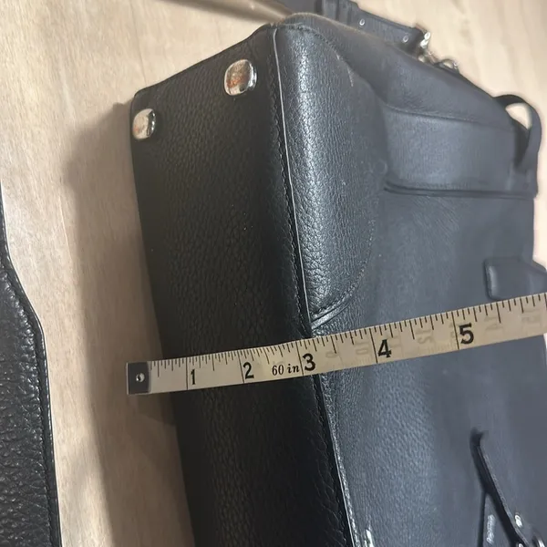 Tumi Stanton Kiran Tote Black Leather Travel Bag - Image 15