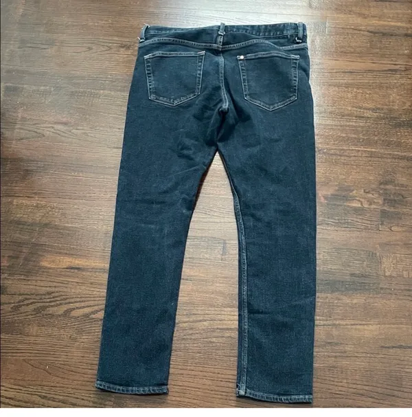 Slim Coupe Etroite & Denim Men's Classic Dark Denim Slim Jeans - Image 2