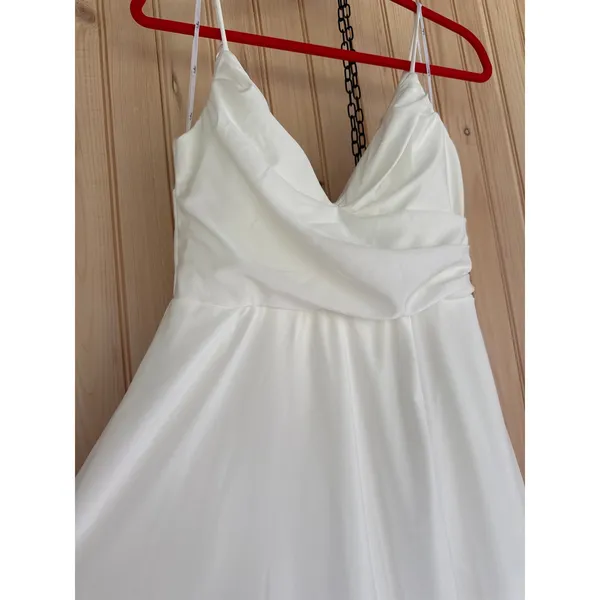 Lulus Choose Your Love White Surplice Sleeveless Dress Wedding Gown Elegant 6 - Image 4