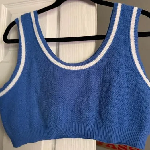 Women's Knit Crop Tank - Size XL, Lake Blue - Image 4