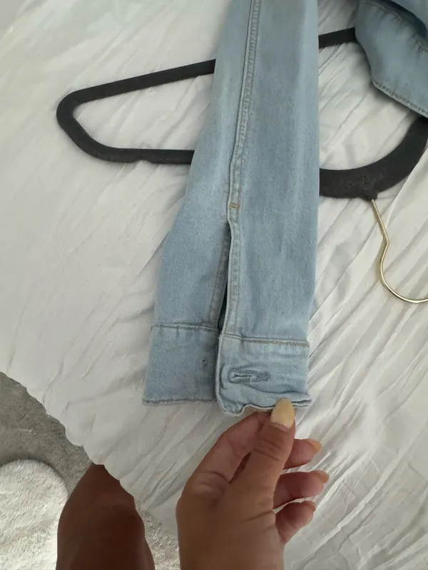 Gap Denim Jacket Jean Medium Women’s Trucker Cotton Pockets Medium Wash Blue - Image 3