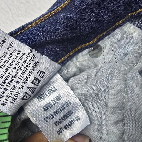 Hudson -1113‎ Krista Ankle Super Skinny Jeans Indigo Blue Stretch Size 32 - Image 6