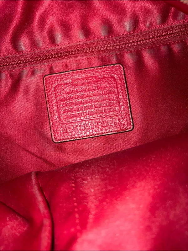 Coach Deep Red Pebbled Leather Shoulder Bag “Park” Vtg - Image 3