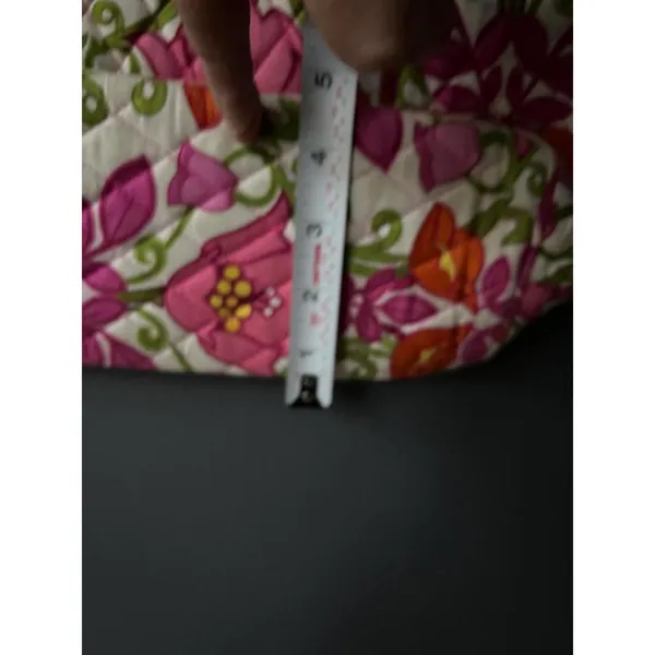 Vera Bradley Quilted Pink and Green Floral Tote Bag - Image 5