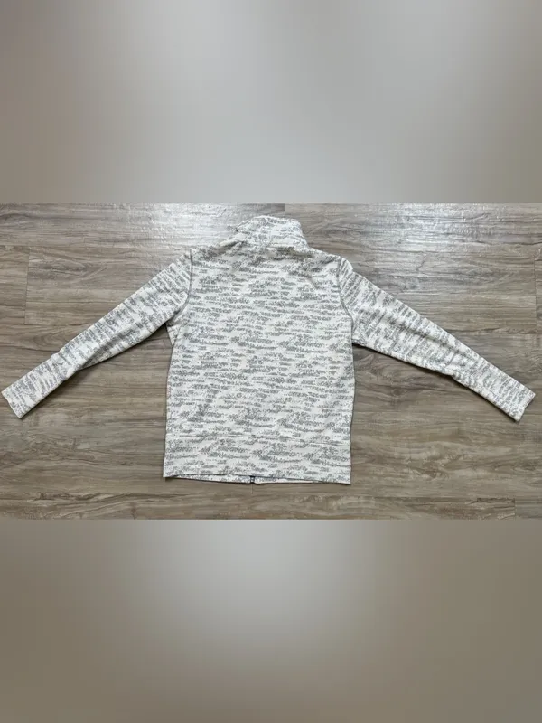 ZYIA Active Heathered Cream and Gray Full Zip - Image 2