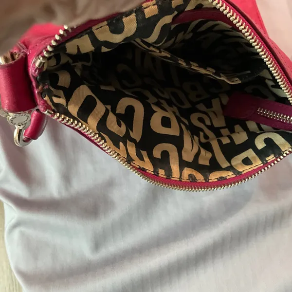 Marc by Marc Jacobs Pink Leather‎ Crossbody Bag Turn Lock Pockets Fuchsia - Image 5