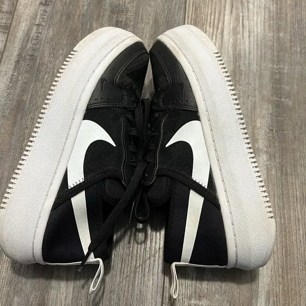 Nike Court Vision Alta TXT Size 7.5 Black/White Shoes Women CW6536-001 - Image 9