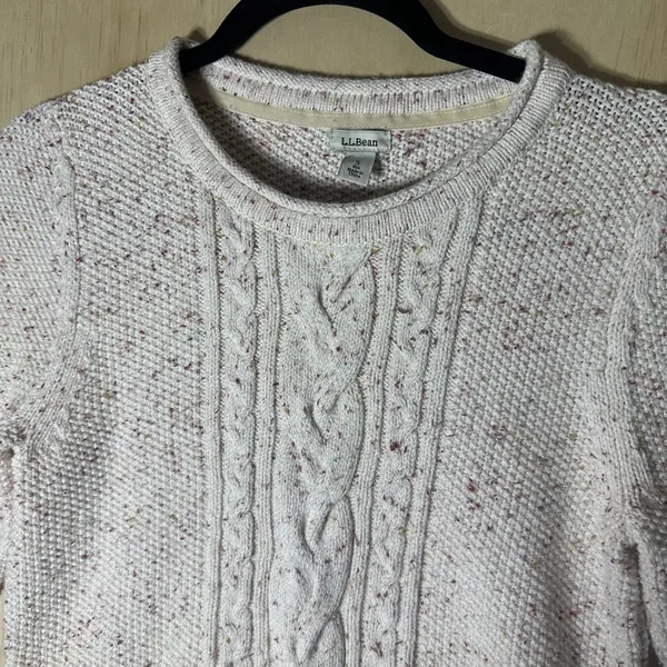 LL Bean Women’s Crewneck Pullover Sweater Henley Size‎ Small - Image 3