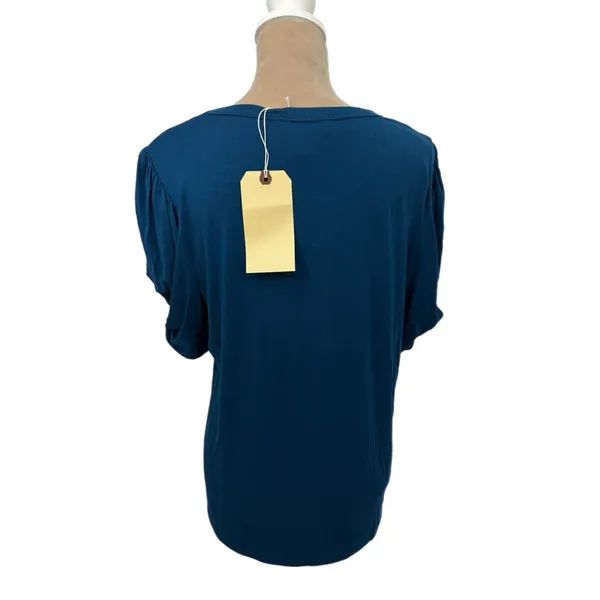 Renee C. Women's 1XL Blue Knot Sleeve Blouse Made in USA New Plus Size Top $66 - Image 3