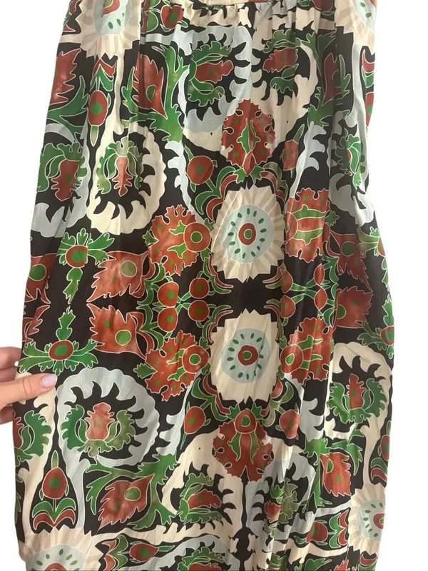 Cupshe Green Floral Print Cami Maxi Dress Medium - Image 6