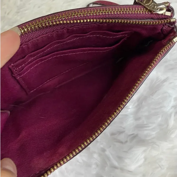Coach Burgundy Wristlet - Image 5