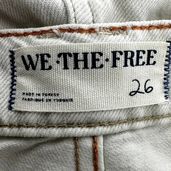 Free People We The Free Good Luck Mid-Rise Barrel Jean Denim Relaxed Milk 26 - Image 3