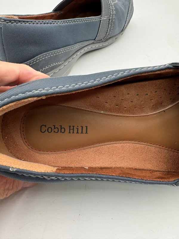 Cobb Hill Womens 9 Blue Gray Slip On Comfort Walking Shoes Loafers EU 40 - Image 6
