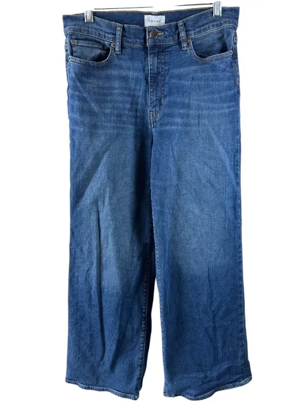 FRAME Le Slim Palazzo Kinmount Wide Leg Jeans Size 30 High Rise Dark Wash - Image 2