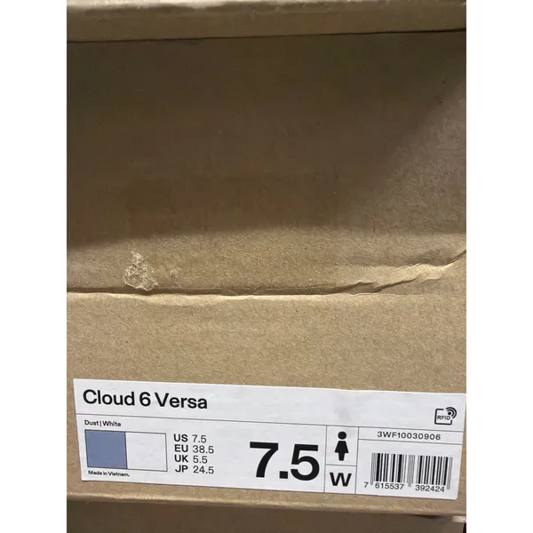 On Women's Cloud 6 Versa Shoes Dust White Blue Size 7.5 NWB No Lid ($170 Retail) - Image 8