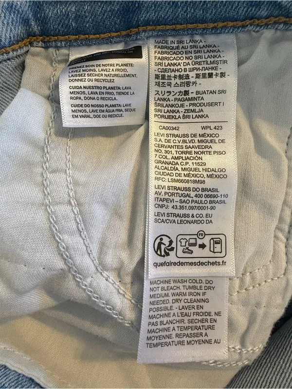 Levi’s NWT Wedgie Straight Jeans Women’s 25x28 Light Wash High Rise Denim - Image 9