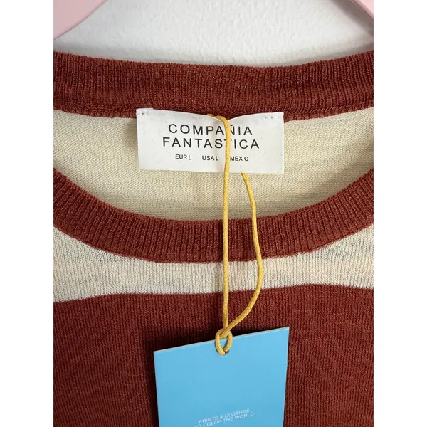 Compañía Fantástica Striped Light weight sweater NWT size large - Image 2