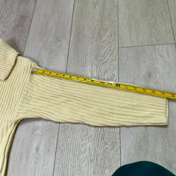 Missguided cream quarter zip long sleeve sweater knit midi dress size 4 tall‎ - Image 6