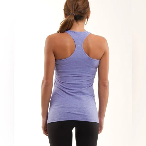 LULULEMON Cool Racerback Long Tank Top in Heathered Persian Purple Sz Small - Image 2