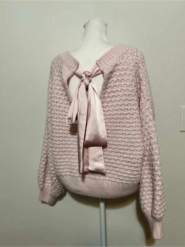 Altar'd State Pale Pink Cozy Crewneck Sweater Size Small - Image 2