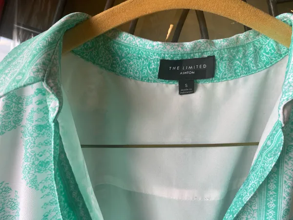 The Limited Ashton Dress White Teal Small - Image 2