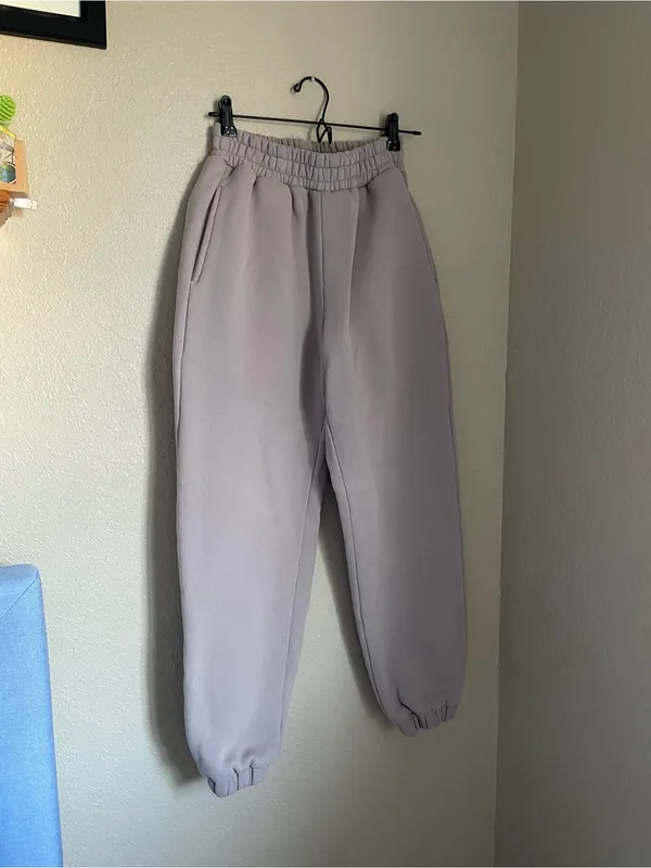 Comfrt Travel Essentials Sweatpants Size Small Bark Beige Zipper Back Pocket - Image 8
